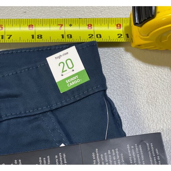 REgeneration by Celebrity Pink Womens  Size 20 High-Rise SKINNY Cargo Pants Blue - Picture 4 of 9